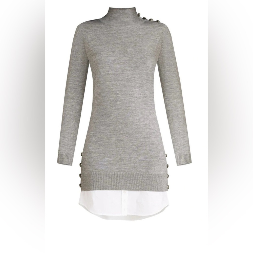 Veronica Beard Soval Mixed Media Short Dress